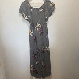 j. roberts Floral Striped Women's capri romper, Size S